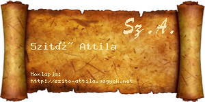 Szitó Attila névjegykártya