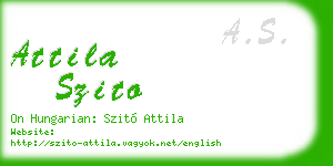 attila szito business card