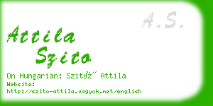 attila szito business card